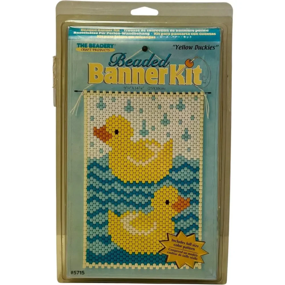 The Beadery Beaded Banner Kit Yellow Duckies 5715 9.75x14.75